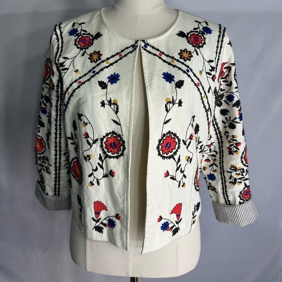 Chelsea & Dorothea Floral Embroid Jacket size PS pre owned Exellent condition - Picture 1 of 8